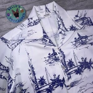 VTG 70's Large Shirt Hawaiian Button Up Point Collar Single Stitch Hawaii Made